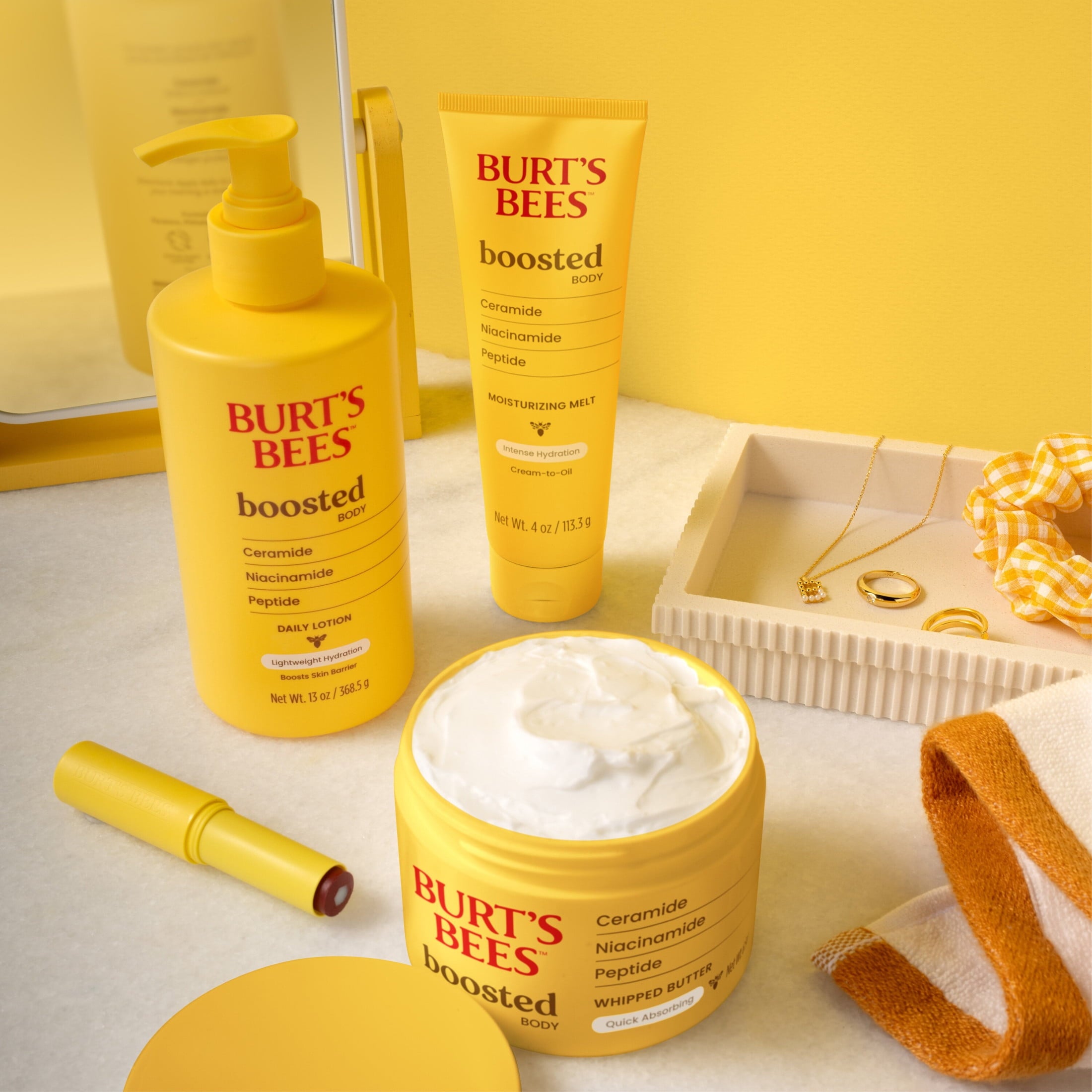 Burt's Bees Boosted Body Whipped Butter Moisturizing Lotion, 24 Hour Moisture 6.5 oz. Jar