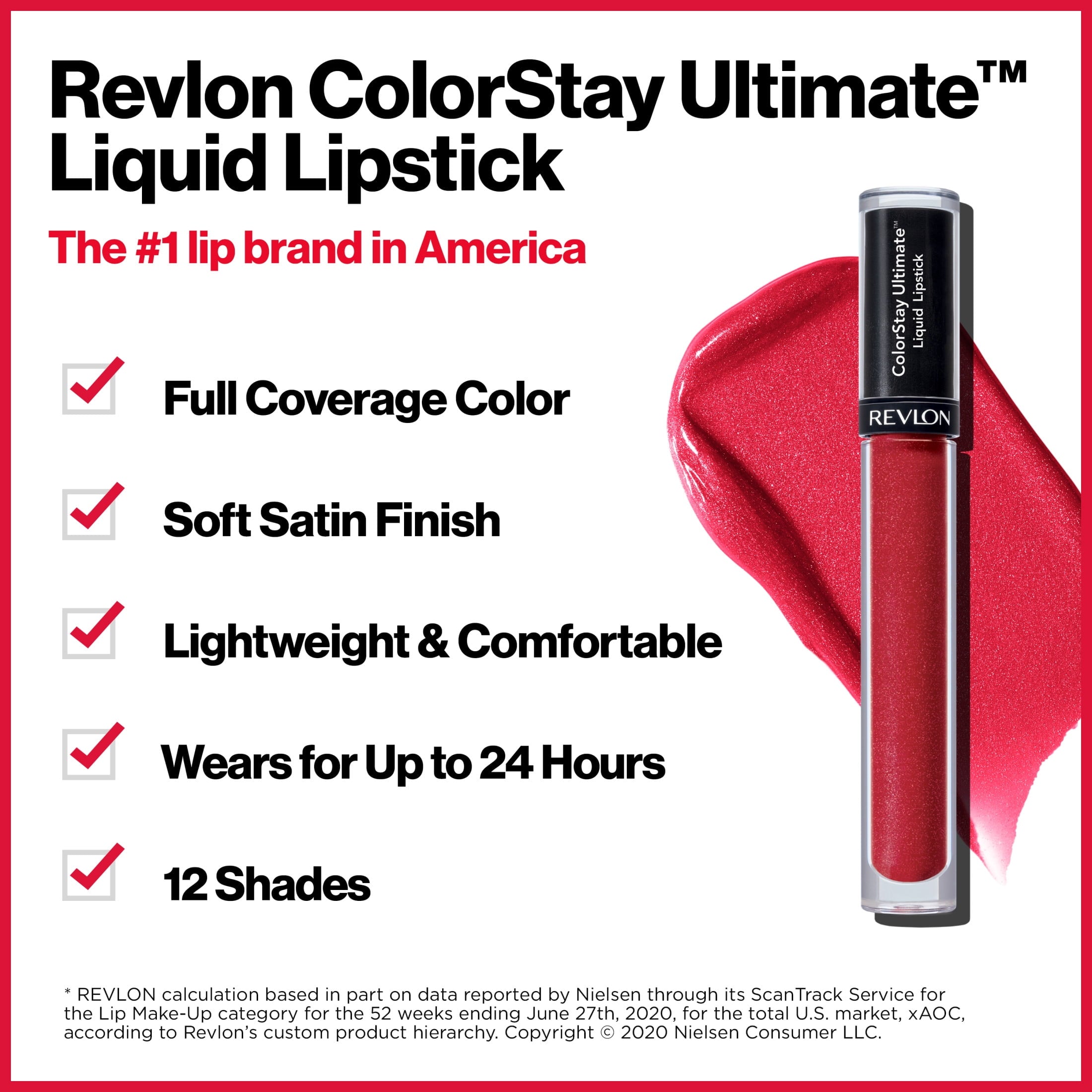 Revlon ColorStay Ultimate Lightweight Satin Liquid Lipstick, 0.1 fl oz