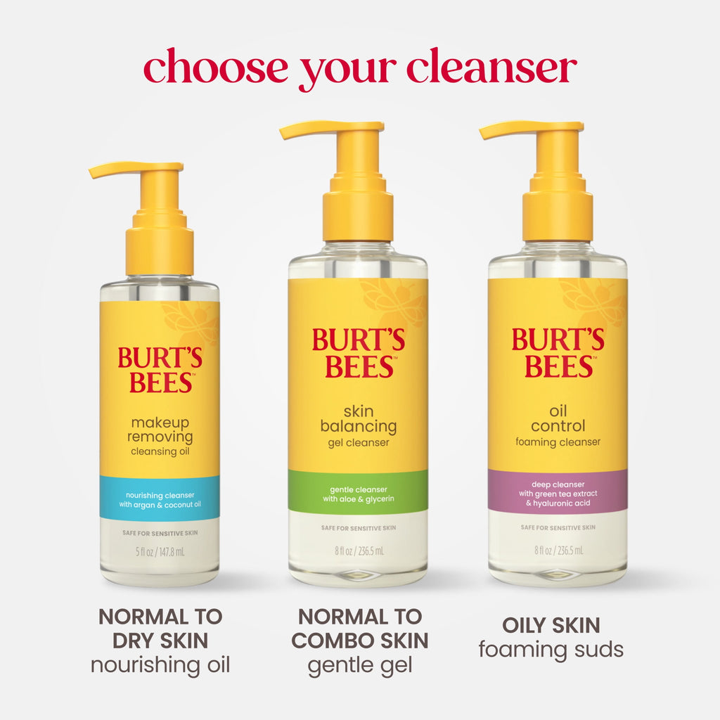 Burt's Bees Skin Balancing Gel Face Cleanser with Aloe & Glycerin, 8 fl oz