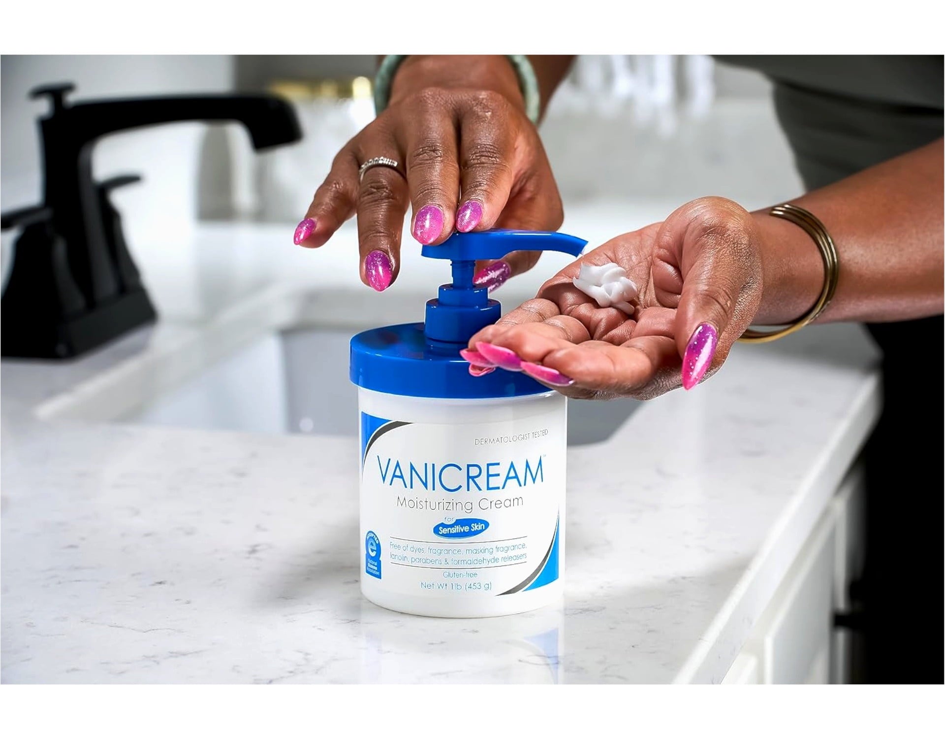 Vanicream Moisturizing Skin Cream for Sensitive Skin with Pump Dispenser - 16 fl oz (1 lb) - 3 Pack