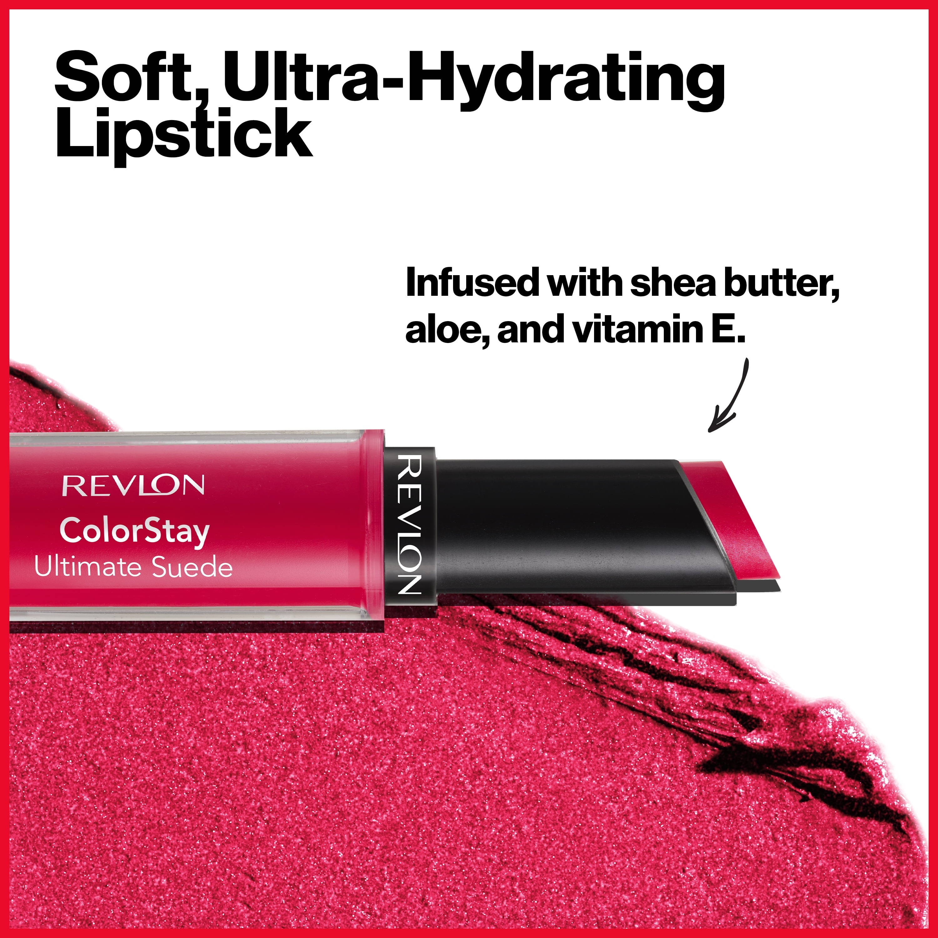Revlon ColorStay Ultimate Suede Lipstick, Longwear Soft, Ultra-Hydrating High-Impact Lip Color, Formulated with Vitamin E, 005 Muse, 0.09 oz
