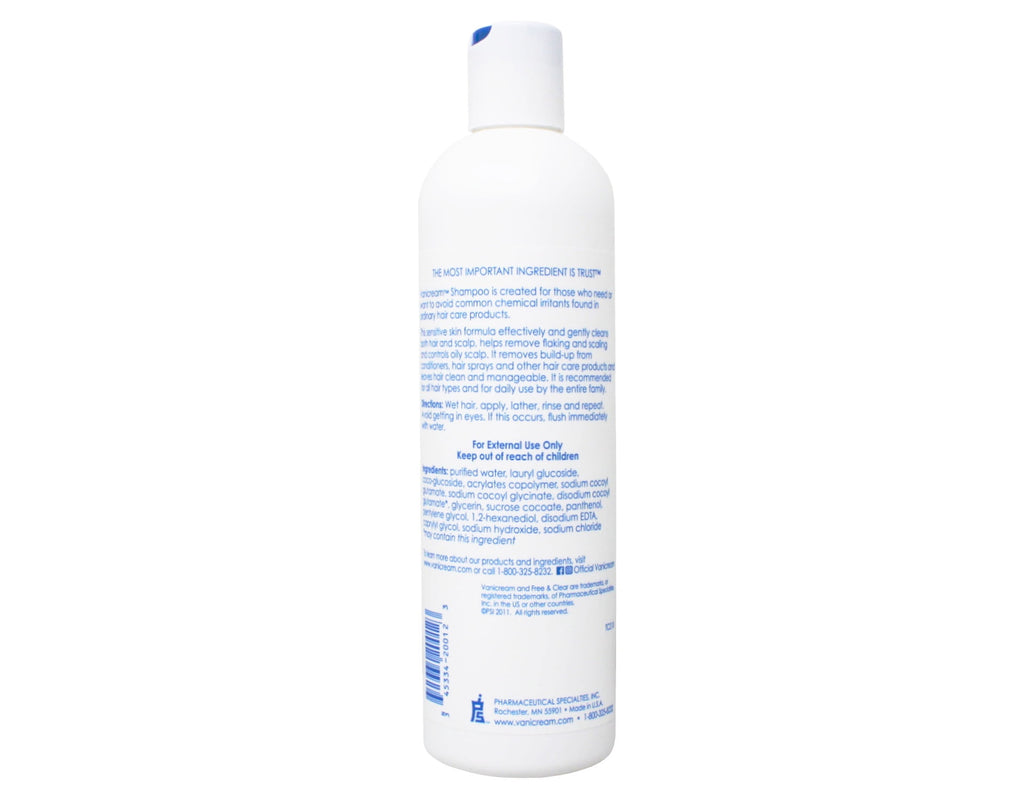 (5 pack) Vanicream Free & Clear Sulfate-Free for Sensitive Skin Adult Daily Shampoo, Fragrance-Free, 12 fl oz
