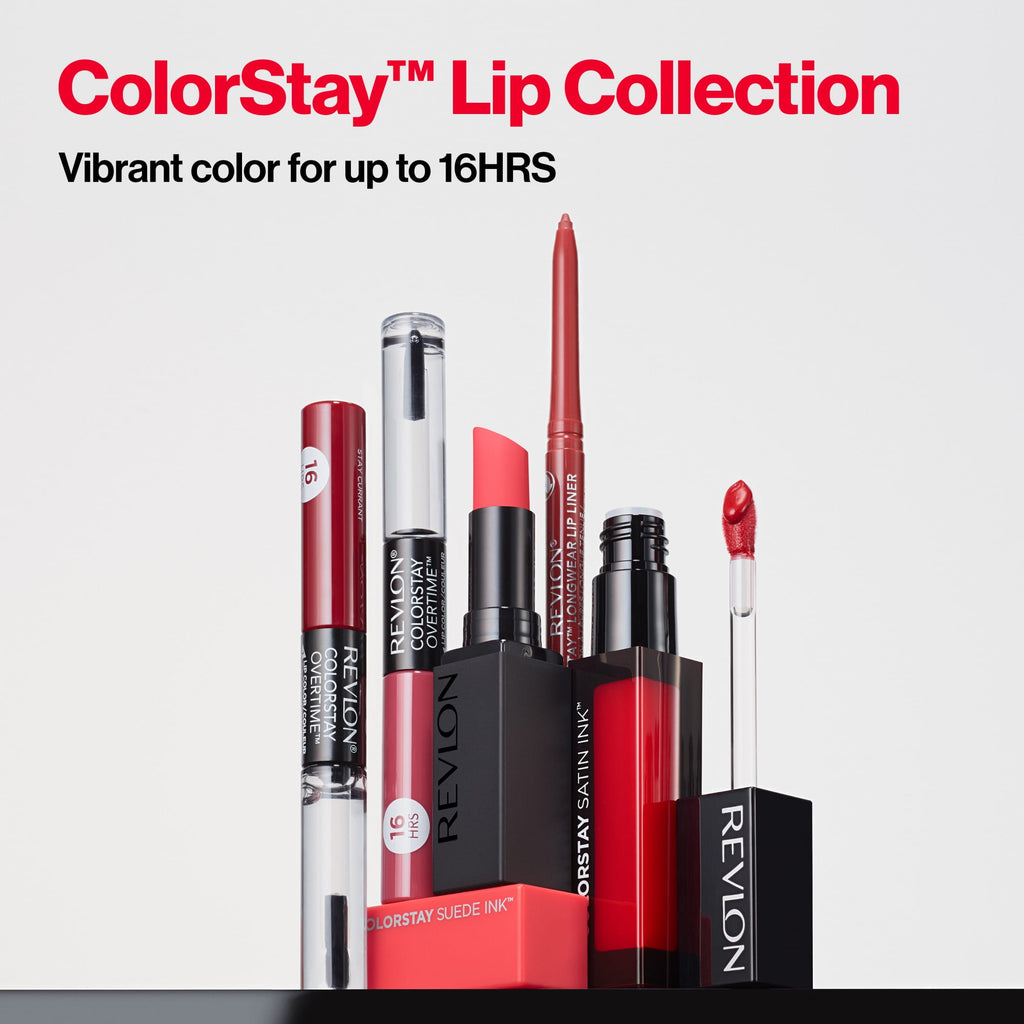 Revlon ColorStay Satin Ink Long Lasting Lipstick with Vitamin E, 007 Partner in Crime, 0.17 fl oz