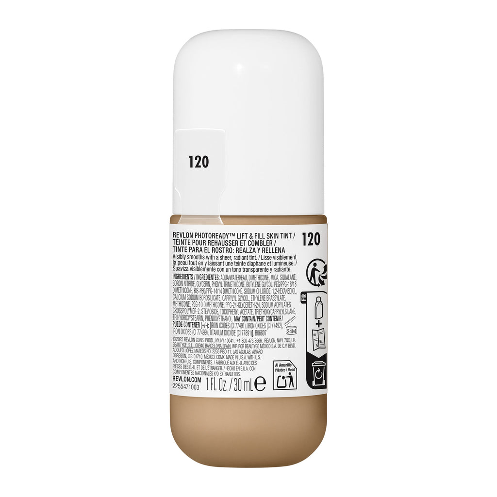 Revlon PhotoReady Lift + Fill Skin Tint, Multi-Use Glow Face Makeup, 120, 1 fl oz