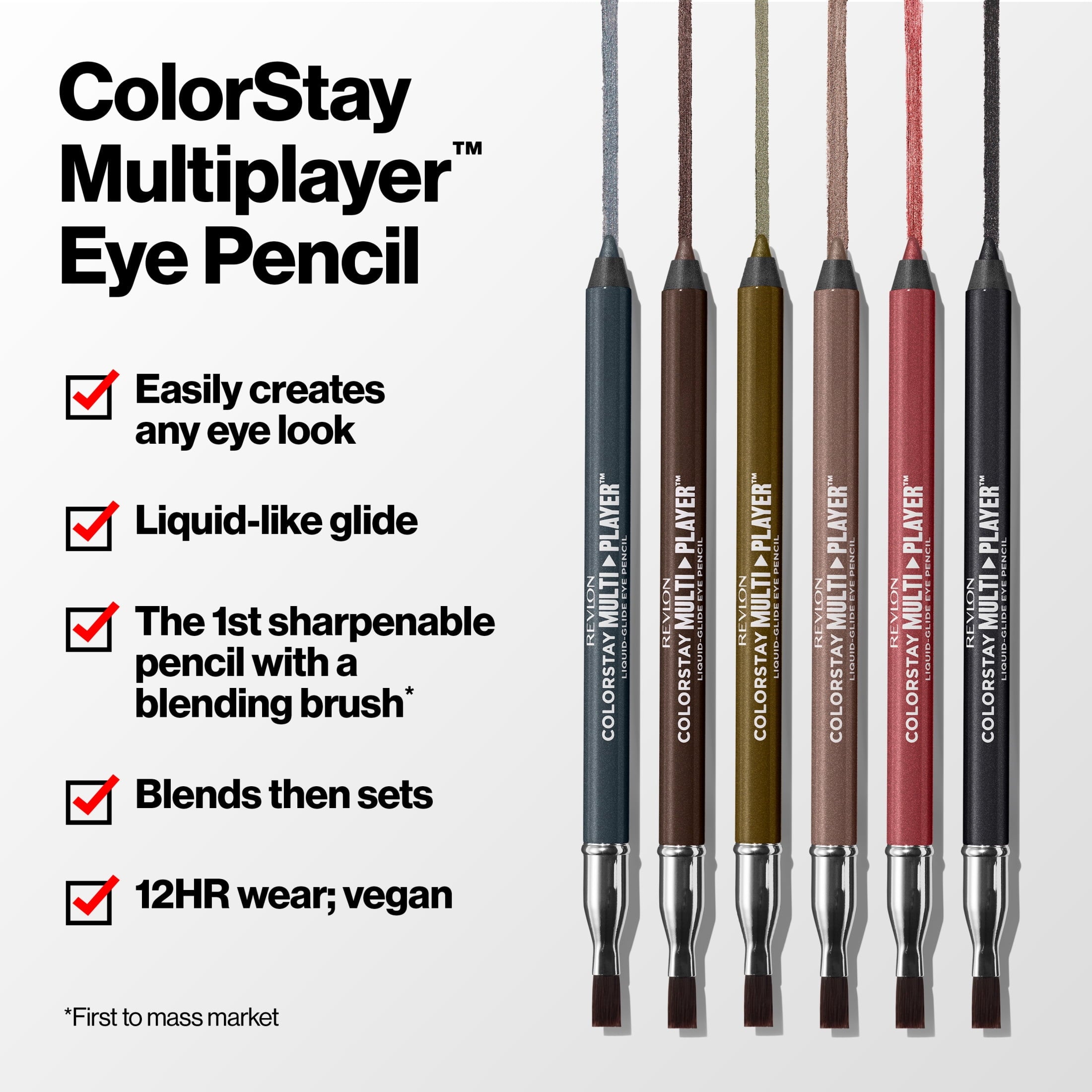 Revlon ColorStay Multiplayer Liquid-Glide Eye Pencil, Waterproof Eye Liner, 404 Under the Radar, 0.03 oz