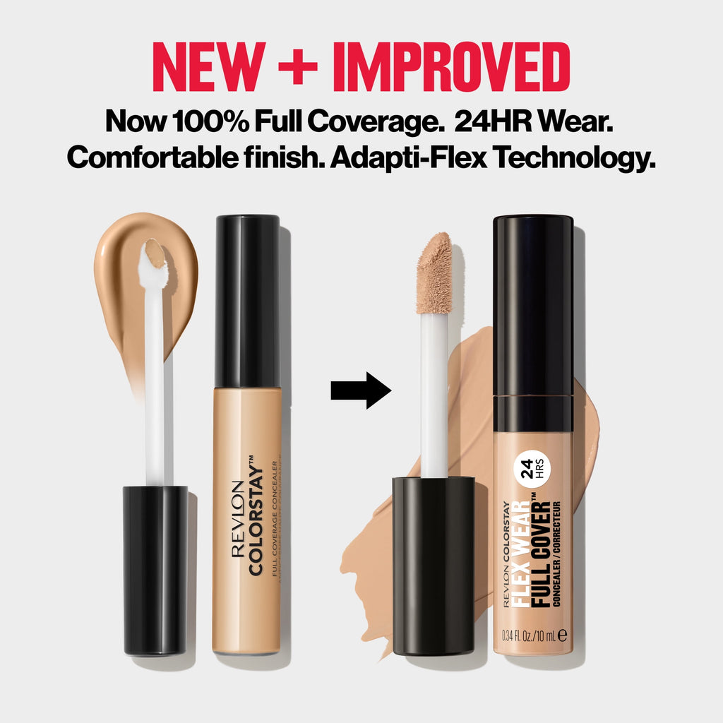 Revlon ColorStay Flex Wear Concealer, Full Coverage, 24HR Wear, 005 Fair, 0.34 fl oz