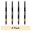 (4 pack) Revlon ColorStay Waterproof Eyebrow Pencil, Mechanical & Long Lasting, 225 Soft Black, 0.021 oz