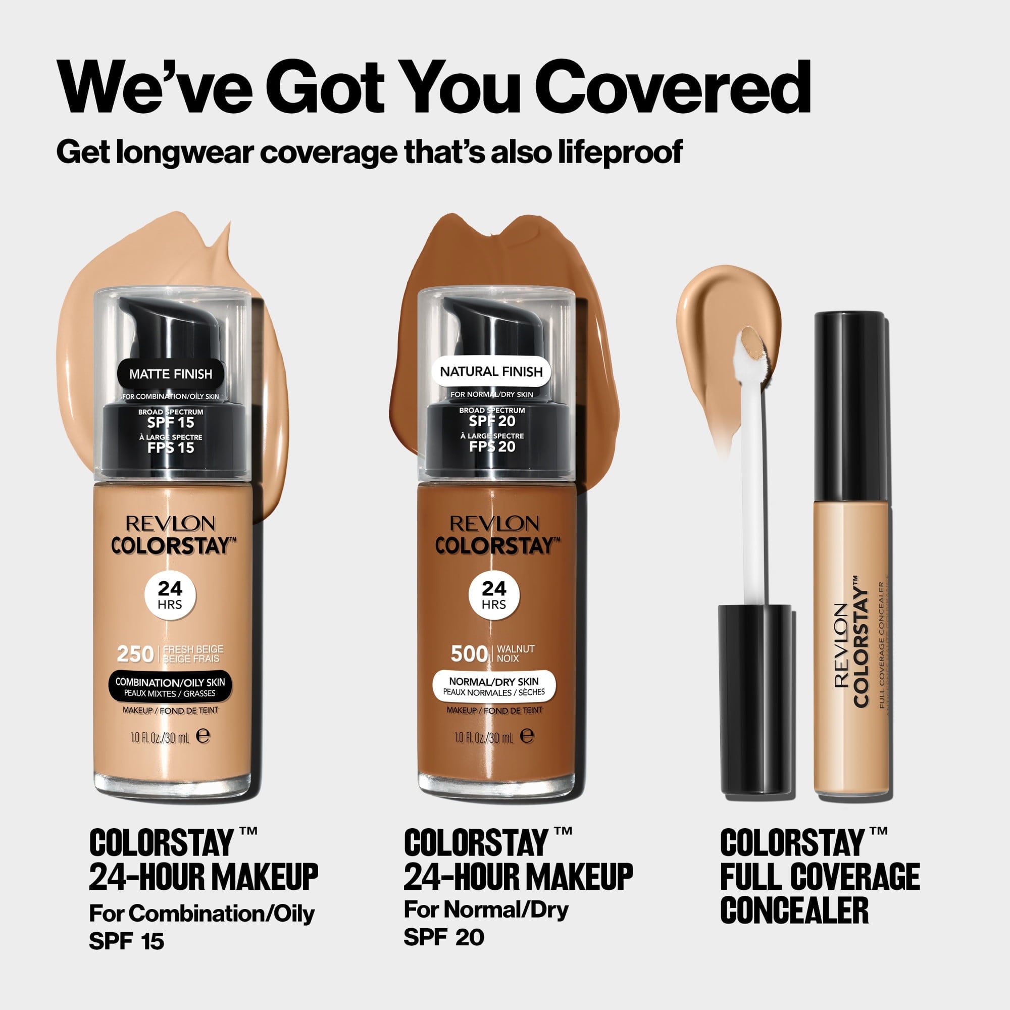 Revlon ColorStay Liquid Concealer Makeup, Full Coverage, 005 Fair, 0.21 fl oz