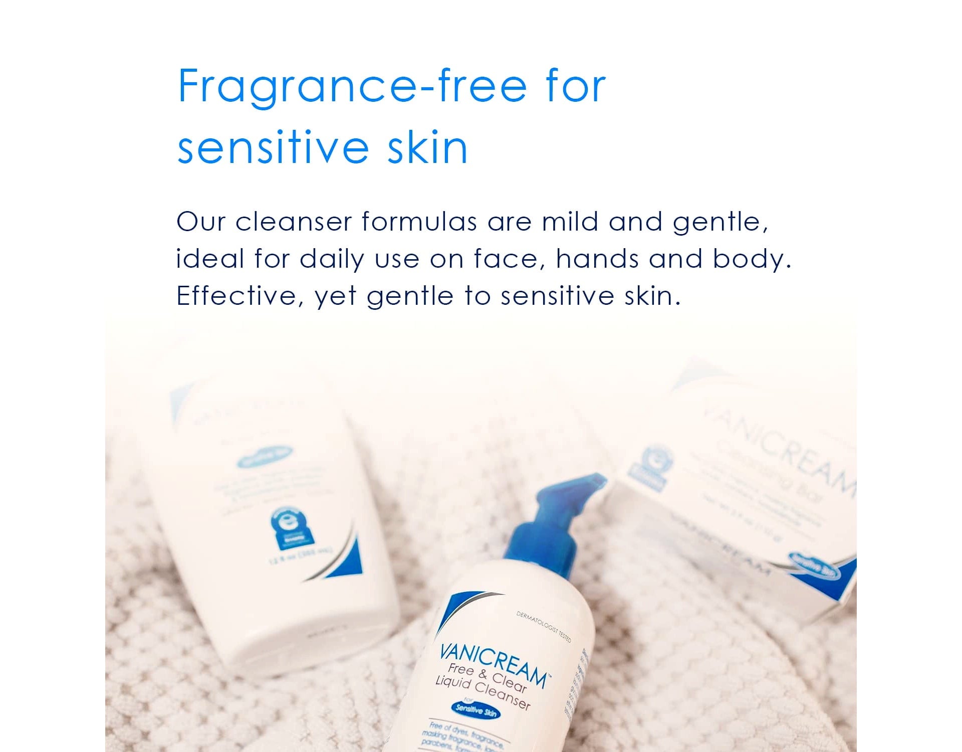 6 Pack Free & Clear Liquid Clean ser For Sensitive Skin 8 oz Each