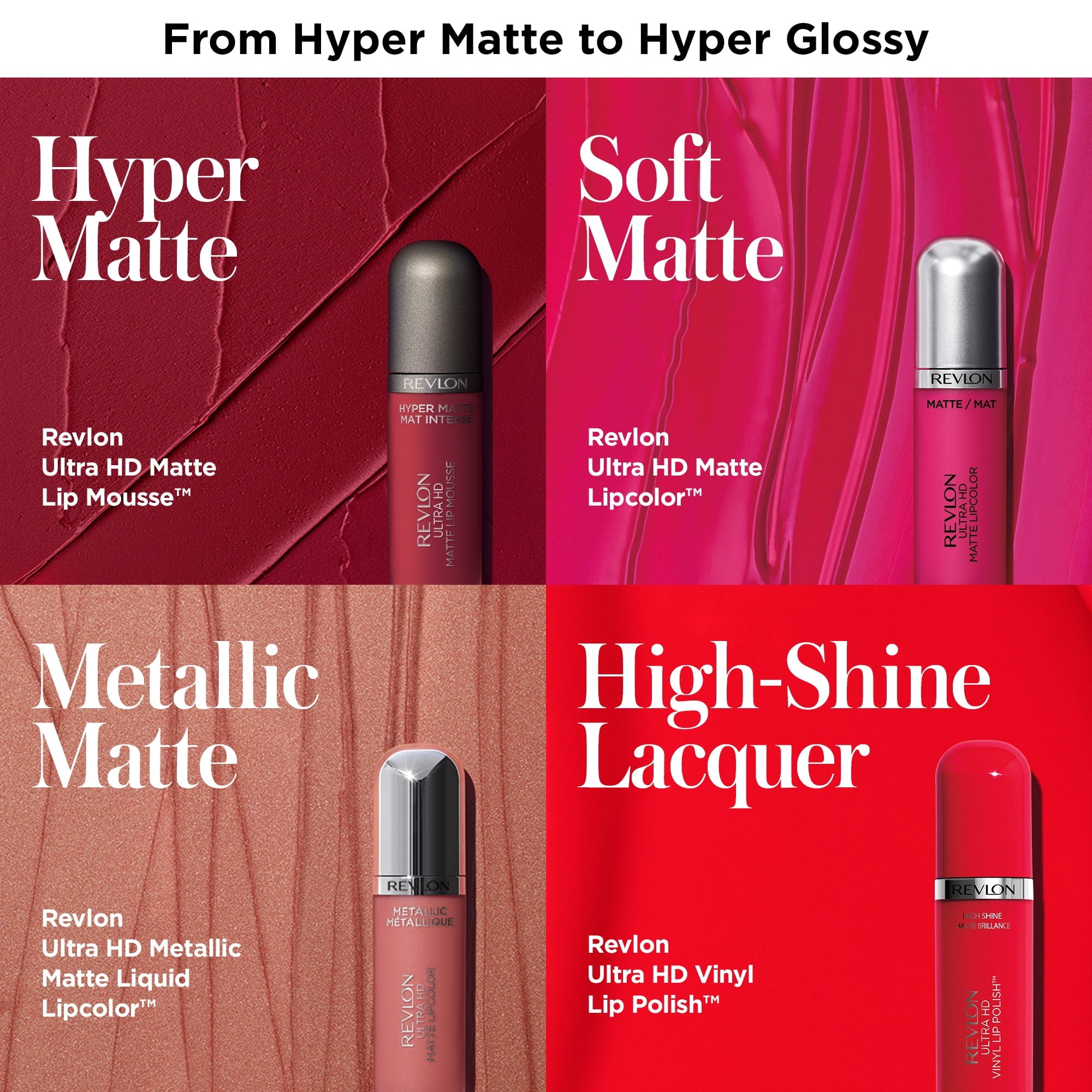 Revlon Ultra HD Metallic Matte Liquid Lipcolor, Liquid Lipstick, 100% Wax-Free, Dazzle