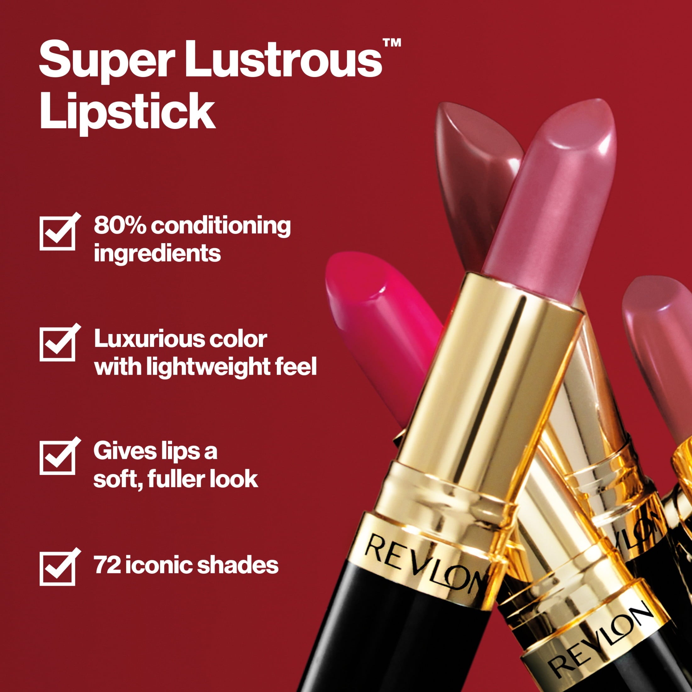 Revlon Super Lustrous Creme Lipstick, Creamy Formula, 463 Sassy Mauve, 0.15 oz