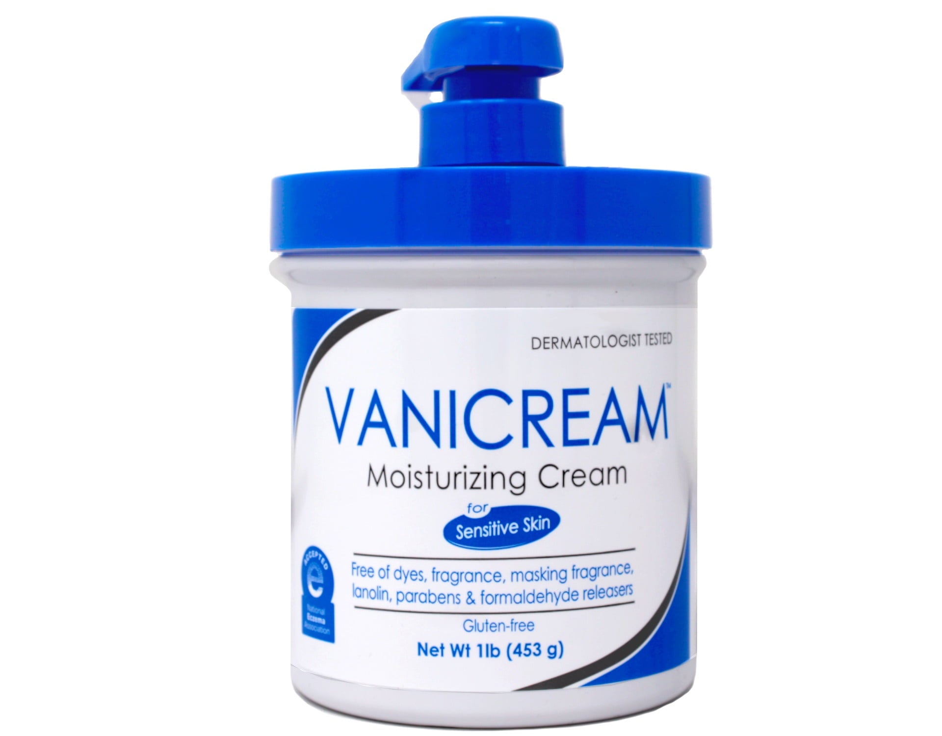 Vanicream Moisturizing Skin Cream for Sensitive Skin with Pump Dispenser - 16 fl oz (1 lb) (Pack of 2)