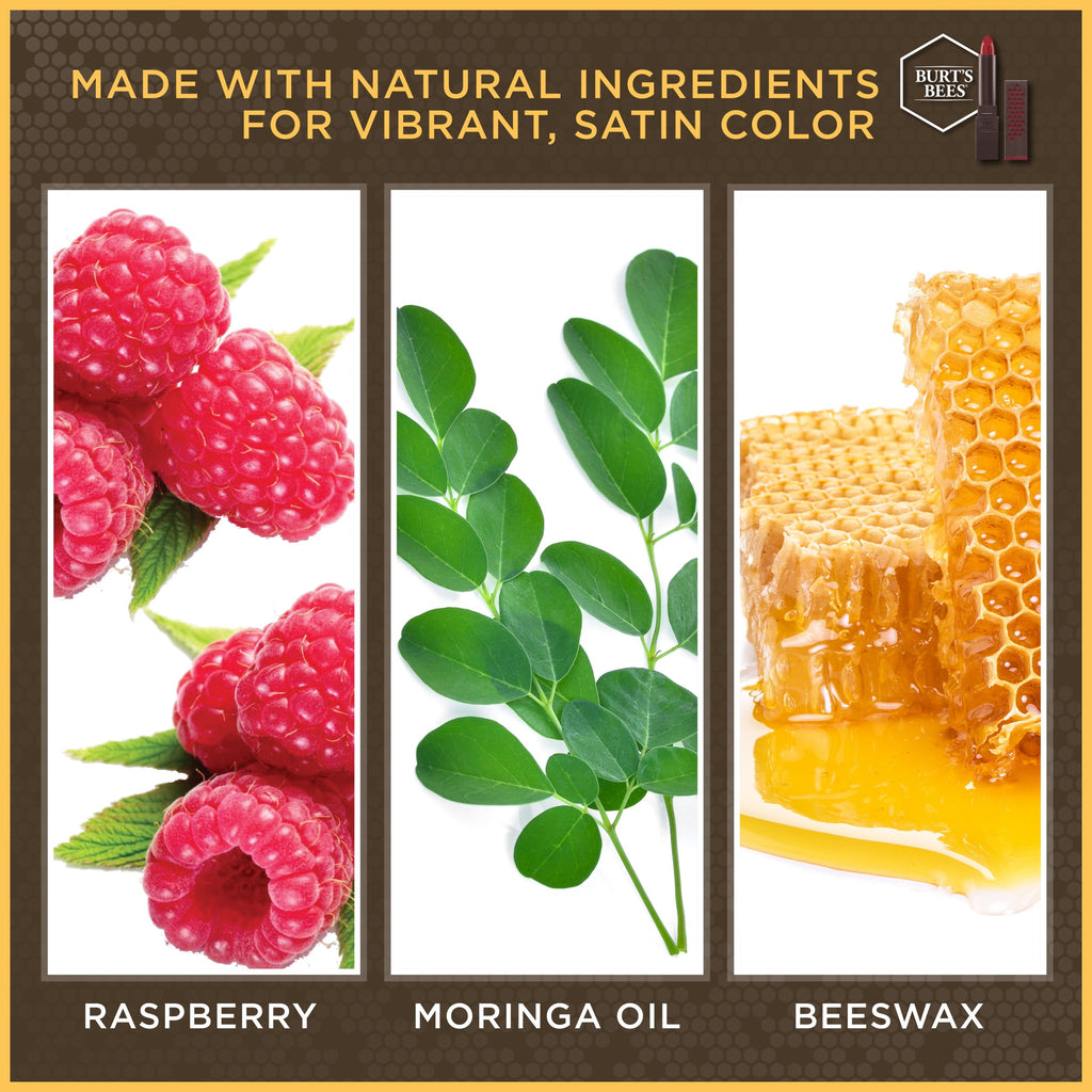 Burts Bees 100% Natural Moisturizing Lipstick, Crimson Coast - 1 Tube