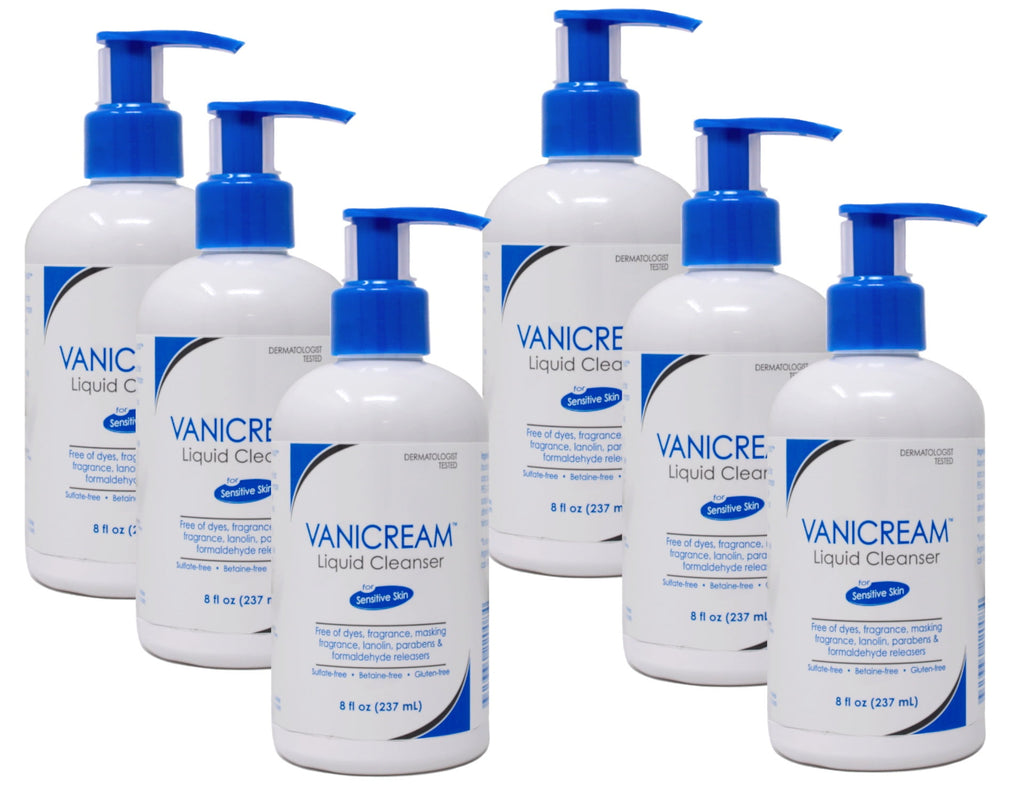 6 Pack Free & Clear Liquid Clean ser For Sensitive Skin 8 oz Each