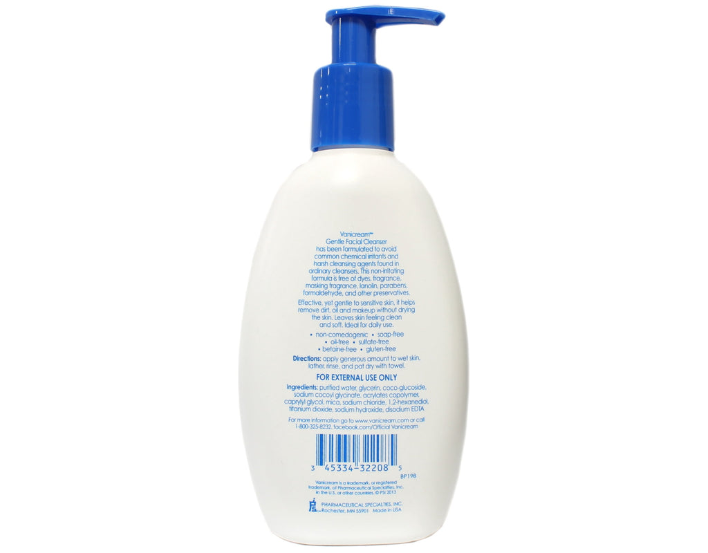 Vanicream For Sensitive Skin Gentle Facial Cleanser, 8 fl oz