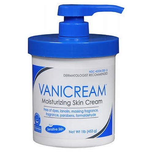 Vanicream Moisturizing Skin Cream for Sensitive Skin with Pump Dispenser - 16 fl oz (1 lb) -2 Pack