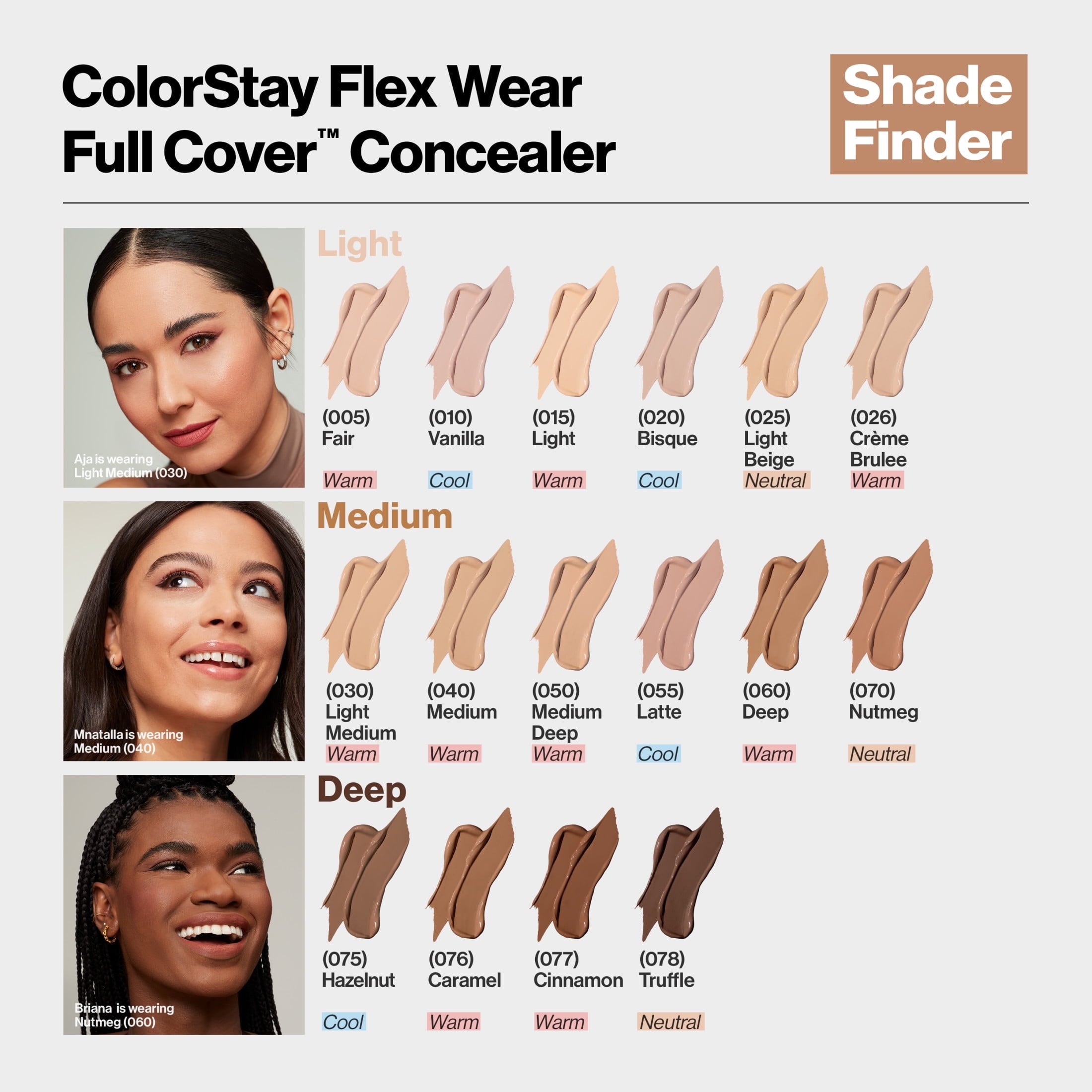 Revlon ColorStay Flex Wear Concealer, Full Coverage, 24HR Wear, 076 Caramel, 0.34 fl oz
