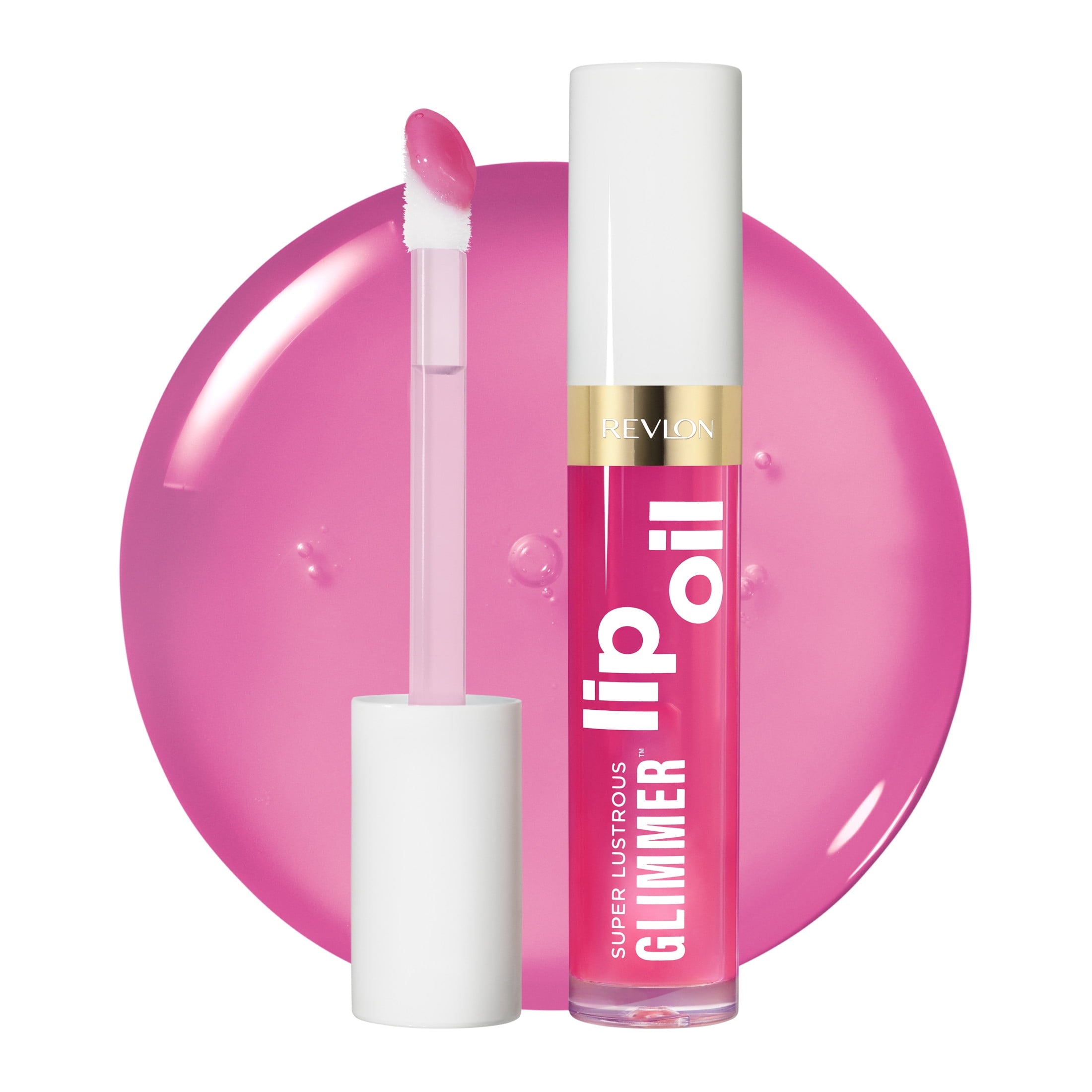 Revlon Super Lustrous Glimmer Nourishing Lip Oil, 004 Gone Rose, 0.13 fl oz