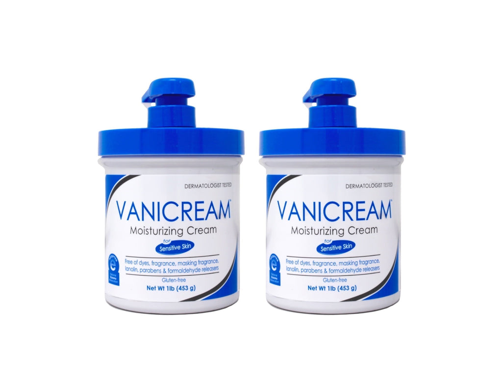 Vanicream Moisturizing Skin Cream for Sensitive Skin with Pump Dispenser - 16 fl oz (1 lb) -2 Pack