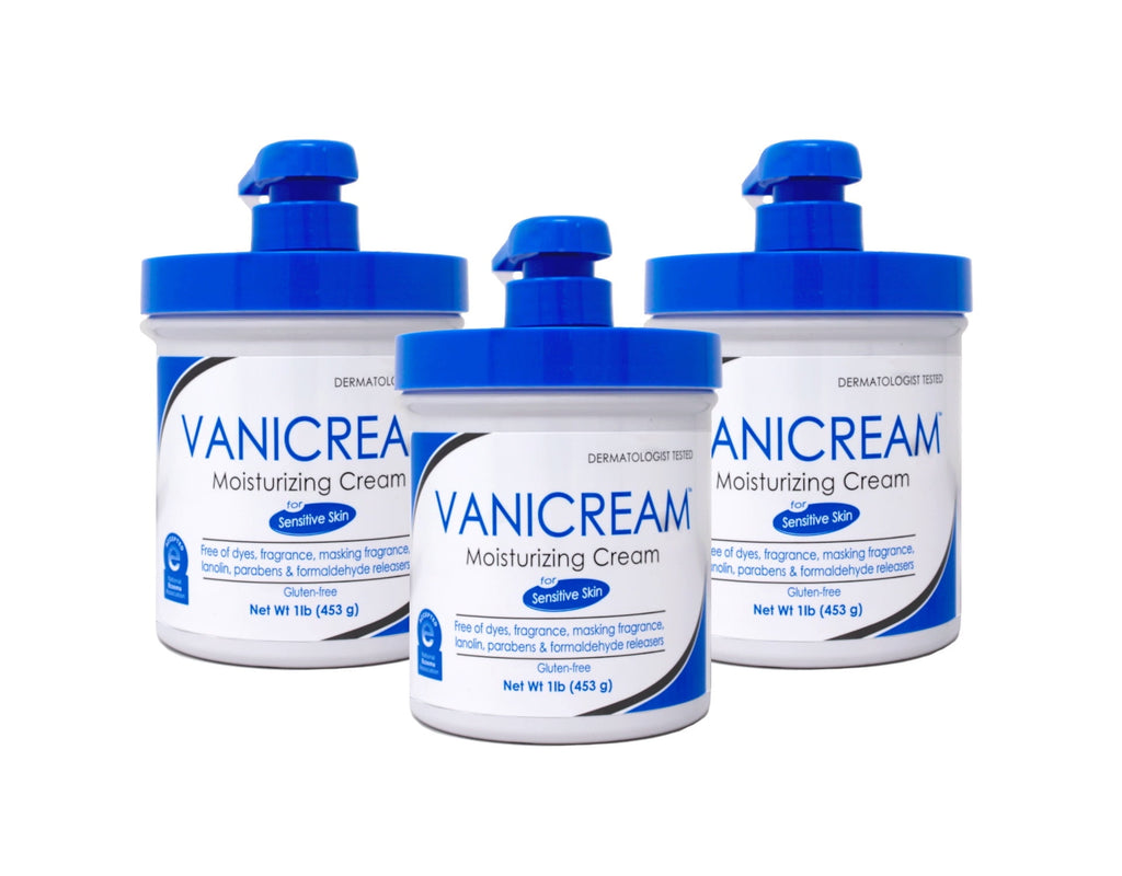 Vanicream Moisturizing Skin Cream for Sensitive Skin with Pump Dispenser - 16 fl oz (1 lb) - 3 Pack