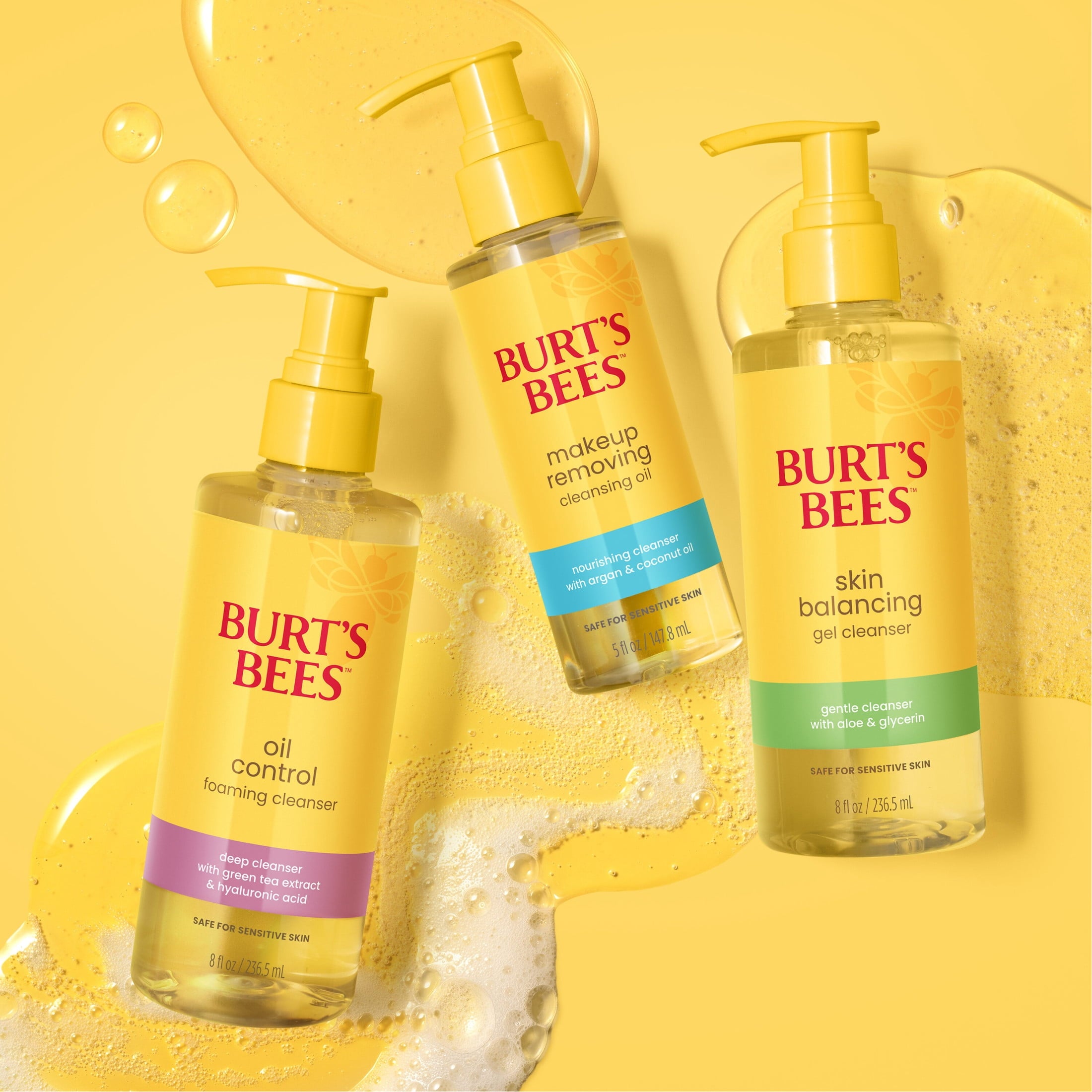 Burt's Bees Makeup Removing Cleansing Face Oil, with Aloe, Argan and Coconut Oil, 5 fl oz