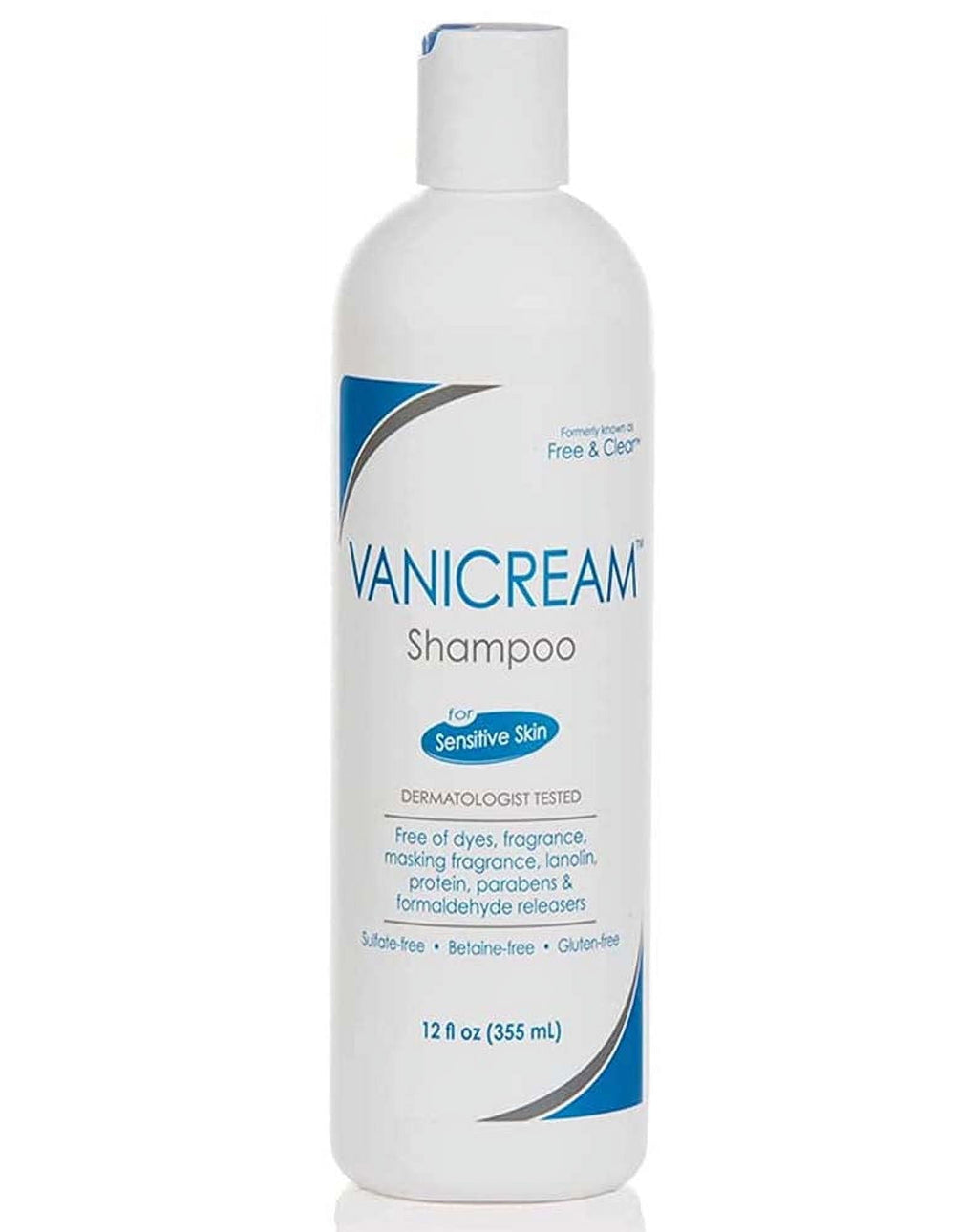 (4 pack) Vanicream Shampoo for Sensitive Skin Dermatologist Tested Free of Dyes Fragrance Parabens and Formaldehyde Releasers Sulfate-Free 12 fl oz (Pack of 1)