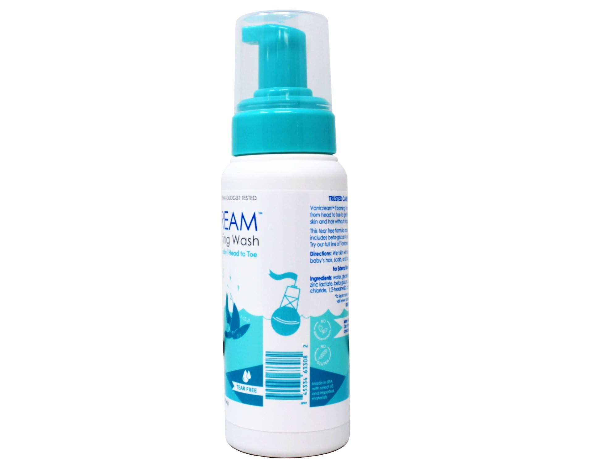 4 Pack - Vanicream Foaming Wash for Baby - 8oz - Formulated Without Common Irritants for Those with Sensitive Skin