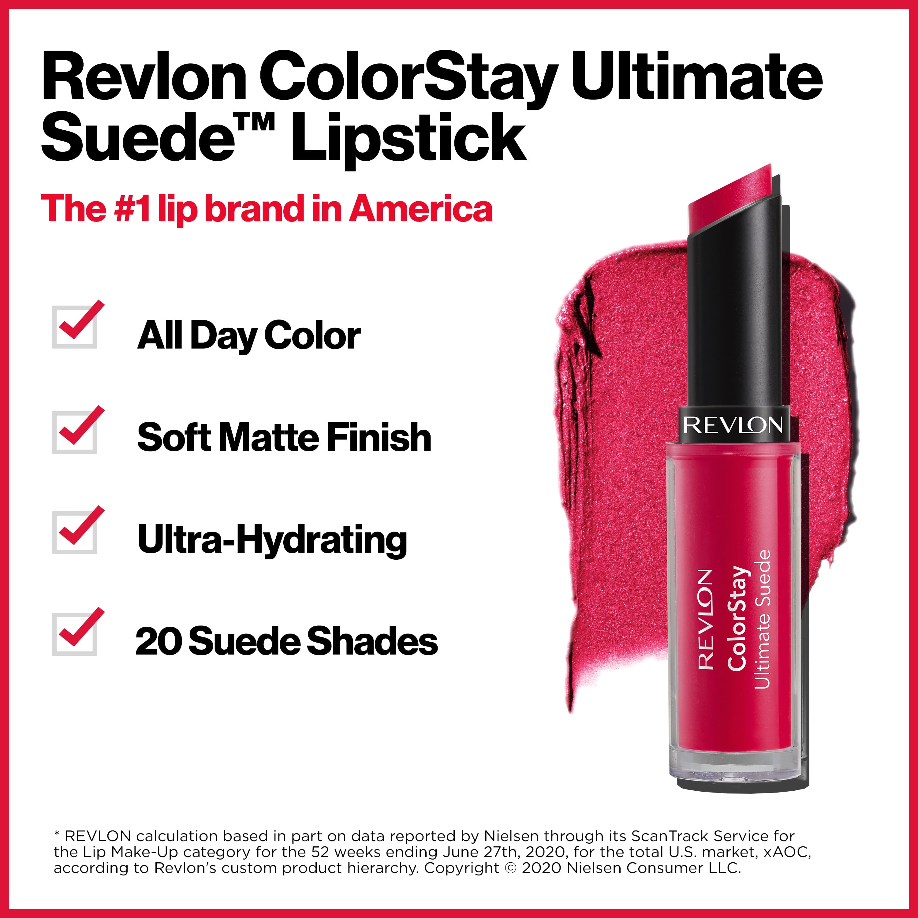 Revlon ColorStay Ultimate Suede Lipstick, Longwear Soft, Ultra-Hydrating High-Impact Lip Color, Formulated with Vitamin E, 075 Cruise Collection, 0.09 oz