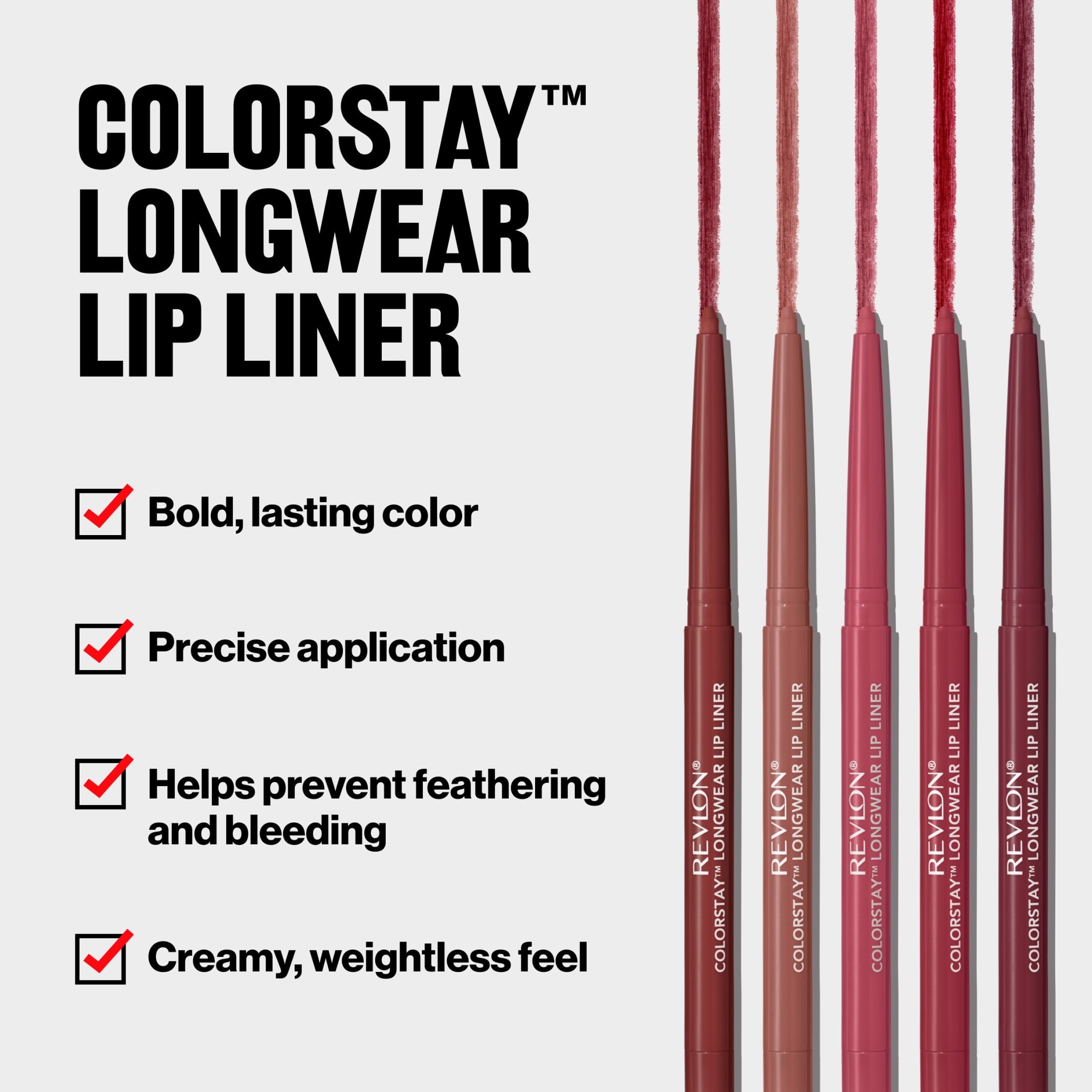 (3 pack) Revlon ColorStay Longwear Lip Liner Pencil, 635 Sienna, 0.01 oz