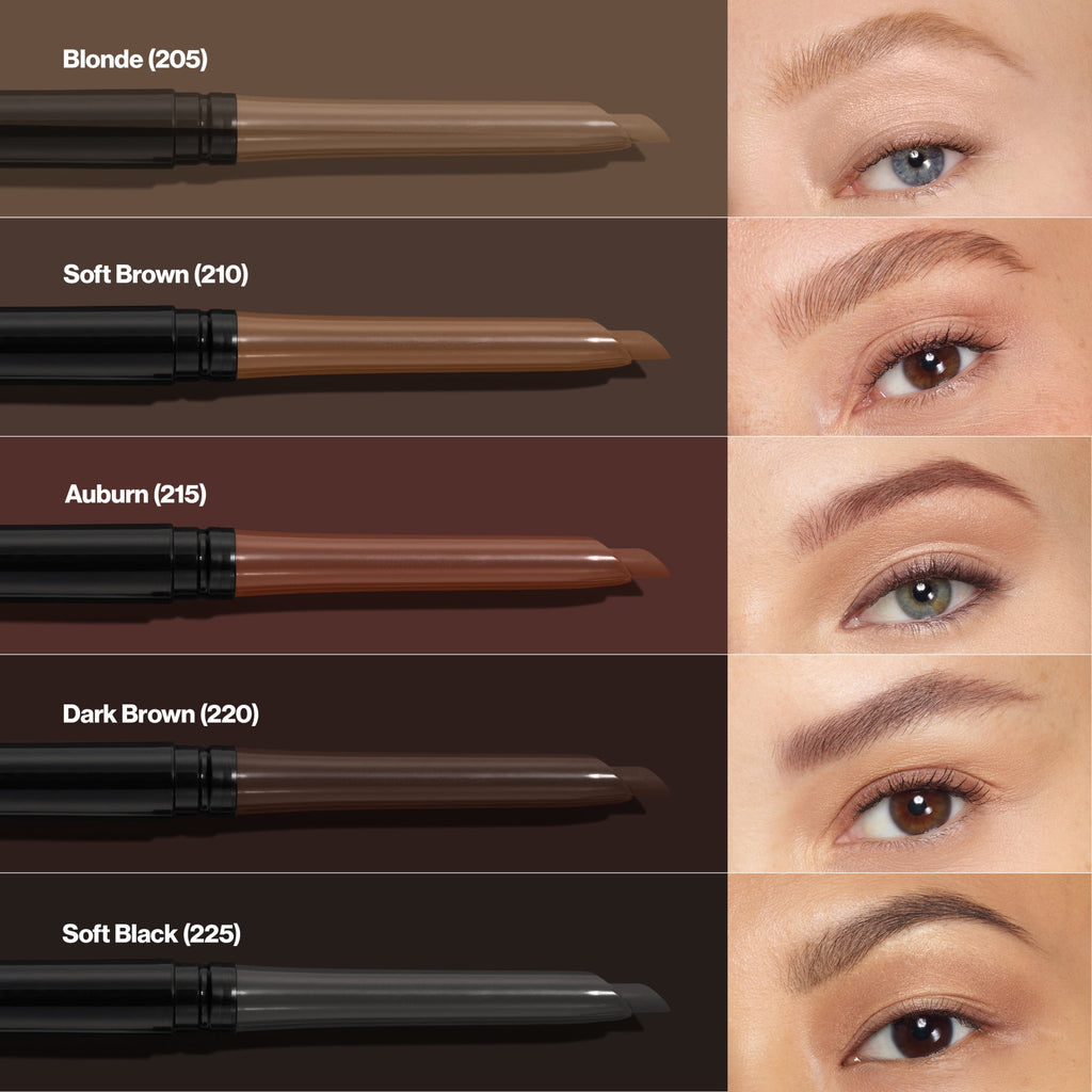 (4 pack) Revlon ColorStay Waterproof Eyebrow Pencil, Mechanical & Long Lasting, 205 Blonde, 0.021 oz
