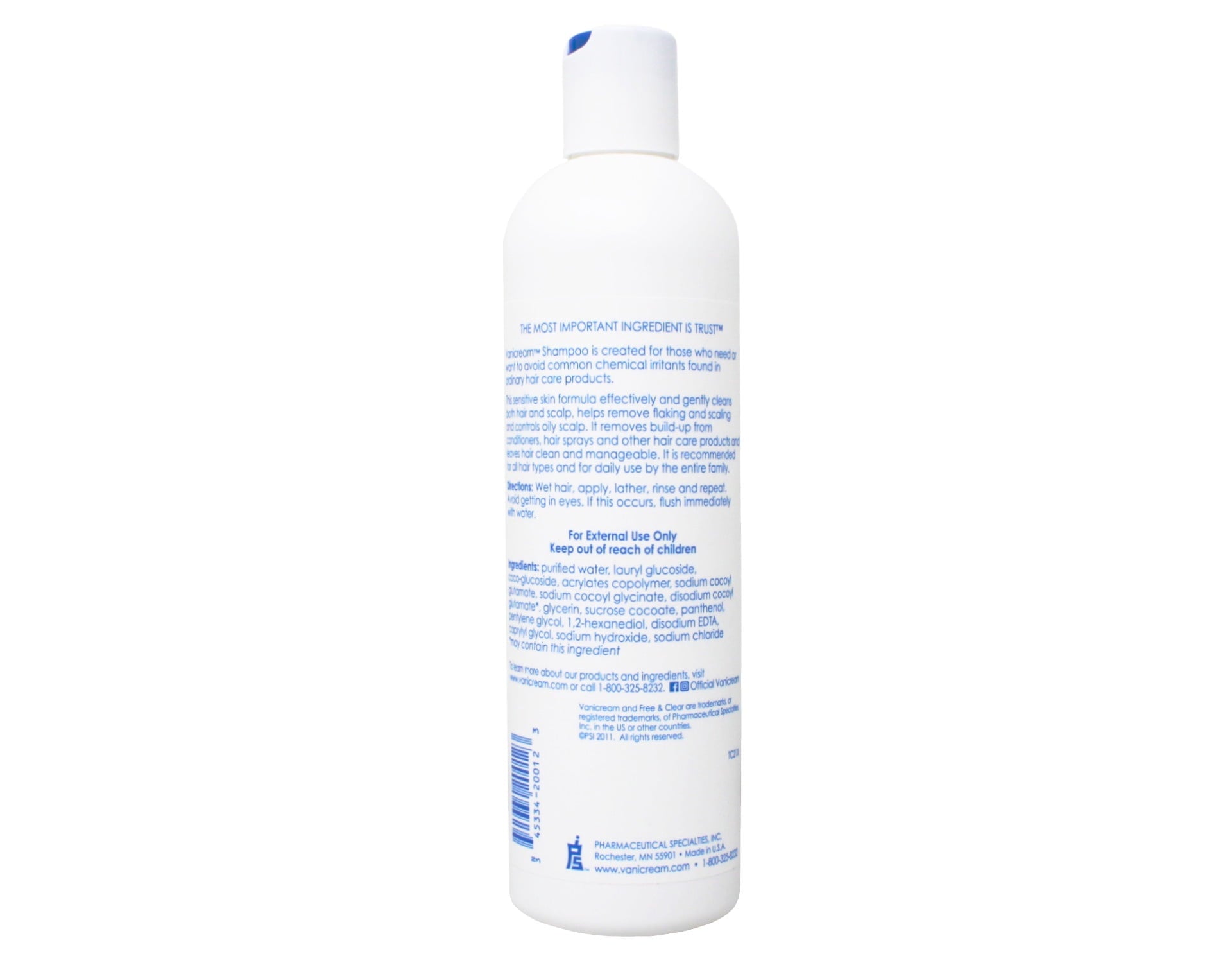Vanicream Hair Shampoo for Sensitive Skin , 12 FL OZ (Pack of 6)