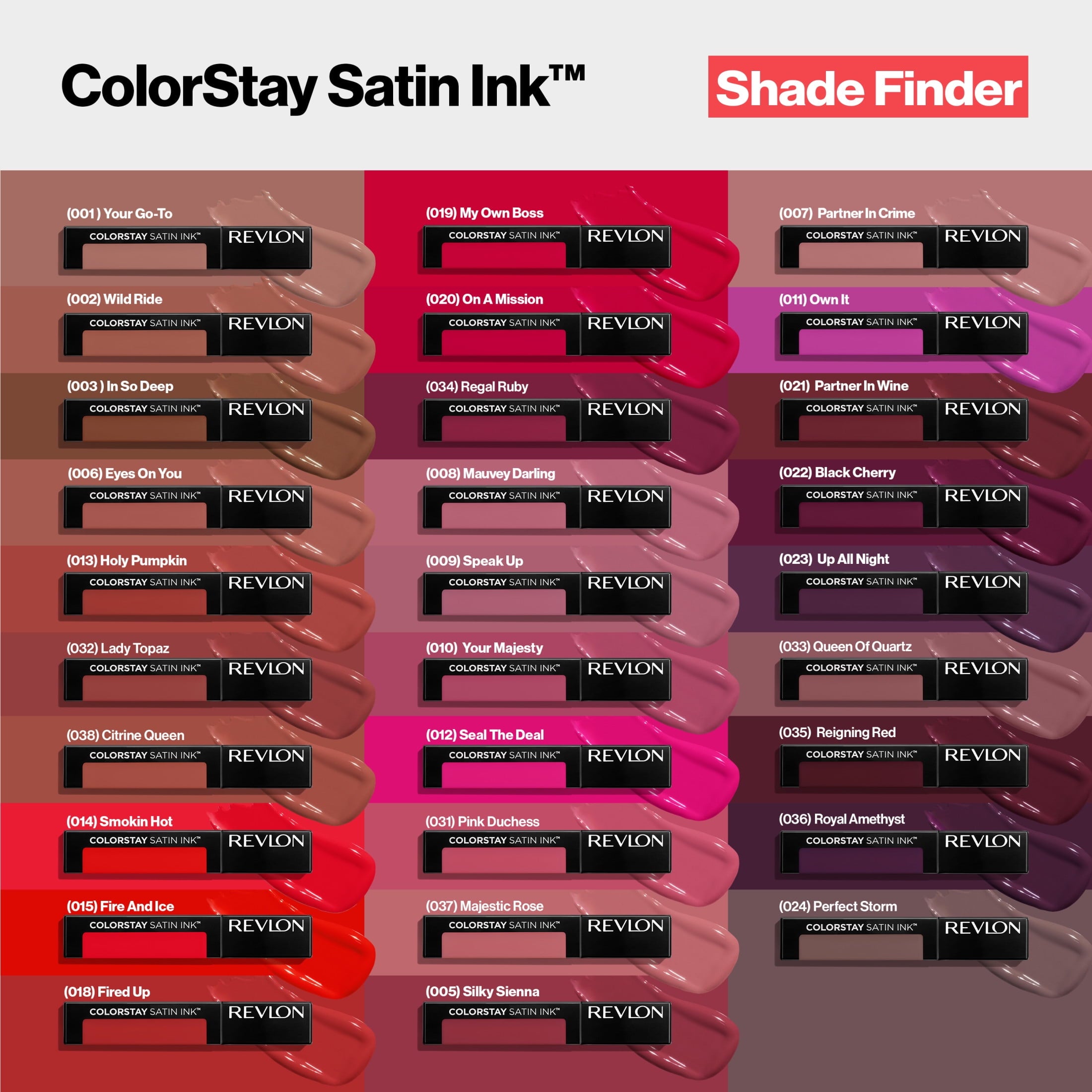 Revlon ColorStay Satin Ink Long Lasting Lipstick with Vitamin E, 007 Partner in Crime, 0.17 fl oz